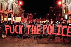 Picture: "Fuck the Police" protest, Oakland, USA. glennshootspeople/Flickr