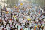 Picture: 15 Feb 2003 protest against the war in Iraq taken from Hungerford Bridge, London, courtesy Simon Rutherford/Wikimedia Commons.