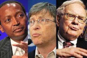Picture: Patrice Motsepe, Bill Gates and Warren Buffett courtesy World Economic Forum and sirenmedia/Flickr.