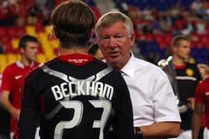 Picture: Sir Alex Ferguson talks to David Beckham by Joscarfas/Flickr.