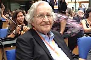 Picture: Noam Chomsky moments before delivering a keynote address at the Deutsche Welle