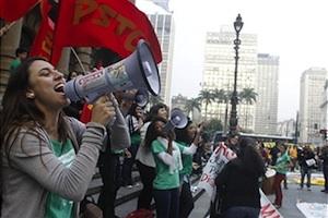 Picture: Brazilian protest courtesy Hispanically Speaking News.