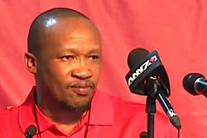 Picture: General Secretary of Numsa, Irvin Jim courtesy You Tube screengrab.