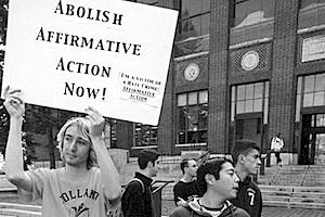 Picture: Affirmative action protest in the U.S. courtesy Americana: The Journal of American Pop Culture
