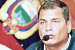 Picture: President Rafael Correa of Equador has urged young people to fight for an open knowledge society - picture courtesy Top News.