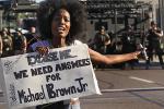 Picture: A protester in in Ferguson, Missouri courtesy Bilde.