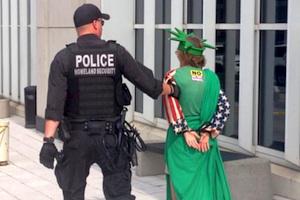 Picture: Anti-Fracking Activist Arrested in Washington D.C. courtesy EcoWatch
