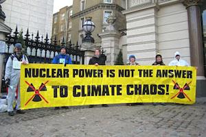 Picture: Anti-nuclear campaigners in London in protest at the industry
