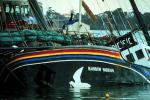 Picture: The Rainbow Warrior that was sunk by French intelligence agents to prevent it from protesting against France