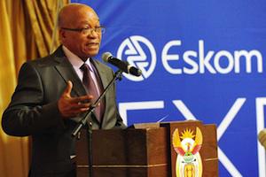 Picture: President Jacob Zuma speaking at an Eskom event, courtesy GCIS